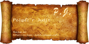 Polgár Judit névjegykártya